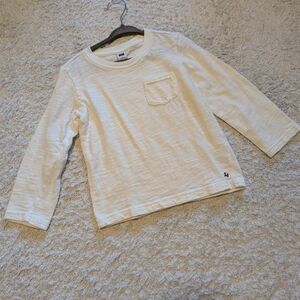 Kids White Long Sleeve Shirt